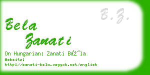 bela zanati business card
